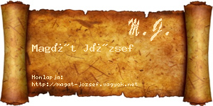 Magát József névjegykártya